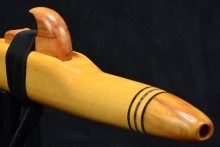 Lemon Wood Native American Flute, Medicine Man, Mid A-4, #F61D